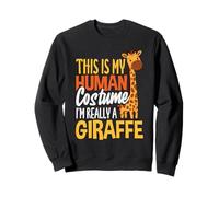 This Is My Human Costume Im Really A Giraffe Halloween Sweatshirt