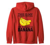 This Is My Human Costume I'm Really A Halloween Banana Zip Hoodie