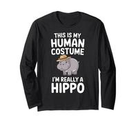 This is My Human Costume I'm Really A Hippo Long Sleeve T-Shirt