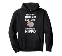 This Is My Human Costume I'm Really A Hippo Pullover Hoodie