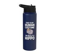 This is My Human Costume I'm Really A Hippo Stainless Steel Insulated Water Bottle