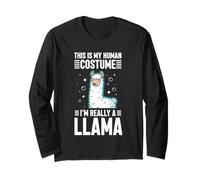 This is My Human Costume I'm Really A Llama Long Sleeve T-Shirt