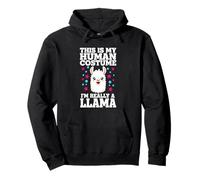 This Is My Human Costume I'm Really A Llama Pullover Hoodie