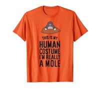 This is My Human Costume I'm Really A Mole T-Shirt, Men, Orange, 3X-Large
