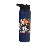 This is My Human Costume I'm Really A Monkey Stainless Steel Insulated Water Bottle