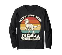 This is My Human Costume I'm Really A Pachycephalosaurus Long Sleeve T-Shirt