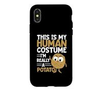 This Is My Human Costume I'm Really A Potato Funny Halloween Case for iPhone X/XS