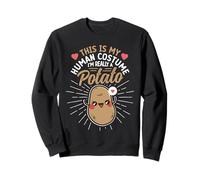 This Is My Human Costume I'm Really A Potato Funny Halloween Sweatshirt