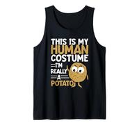 This is My Human Costume I'm Really A Potato Funny Halloween Tank Top