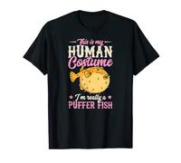 This Is My Human Costume I'm Really A Puffer Fish Halloween T-Shirt