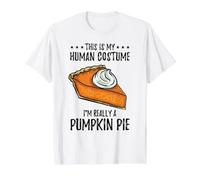 This is My Human Costume Im Really A Pumpkin Pie Value Graphic T-Shirt, Men, White, L