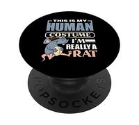 This Is My Human Costume I'm Really A Rat PopSockets Swappable PopGrip