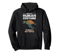 This Is My Human Costume Im Really A Sea Turtle Pullover Hoodie
