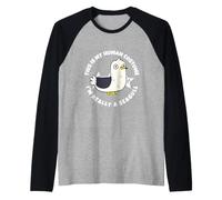 This is My Human Costume I'm Really A Seagull Raglan Baseball Tee