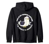 This Is My Human Costume I'm Really A Seagull Zip Hoodie