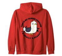 This Is My Human Costume I'm Really A Seagull Zip Hoodie