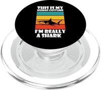 This Is My Human Costume I'm Really A Shark Funny Brother PopSockets PopGrip for MagSafe