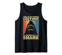 This is My Human Costume I'm Really A Shark Funny Tank Top