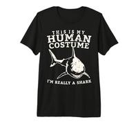 This is My Human Costume I'm Really a Shark Shirt Funny Premium T-Shirt