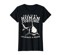 This is My Human Costume I'm Really a Shark Value Graphic T-Shirt, Women, Black, S