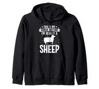 This is my Human costume I'm really a SHEEP Zip Hoodie