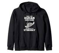 This Is My Human Costume I'm Really A Stingray Zip Hoodie