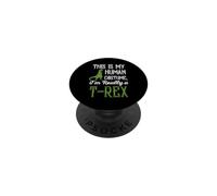 This Is My Human Costume I'm Really A T-Rex Funny Halloween PopSockets Adhesive PopGrip