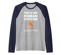 This Is My Human Costume I'm Really A Tamarin Raglan Baseball Tee