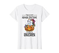 This is My Human Costume Im Really A Unicorn Value Graphic T-Shirt, Women, White, M