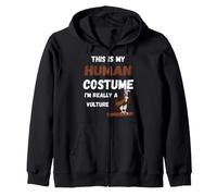 This Is My Human Costume I'm Really A Vulture Bird Zip Hoodie