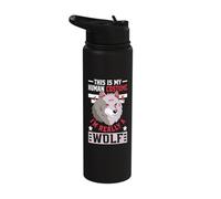 This is My Human Costume I'm Really A Wolf Stainless Steel Insulated Water Bottle
