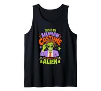 This is My Human Costume I'm Really an Alien Funny Retro Tank Top