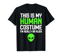 This is My Human Costume I'm Really an Alien Halloween Kids T-Shirt