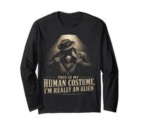 This is My Human Costume I'm Really an Alien Noir Long Sleeve T-Shirt