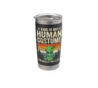 This is My Human Costume I'm Really an Alien Peace Sign Stainless Steel Insulated Tumbler