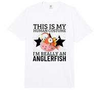 This is My Human Costume I'm Really an Anglerfish Comfort Colors Adult Heavyweight T-Shirt