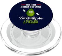 This is My Human Costume, I'm Really An Avocado Humor Vegan PopSockets PopGrip for MagSafe