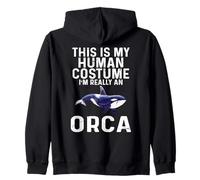 This is My Human Costume I'm Really An Orca Whale Zip Hoodie