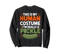 This is My Human Costume I'm Really Pickle Lazy Halloween Sweatshirt