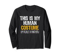 This is My Human Costume Panther Halloween Lazy Easy Long Sleeve T-Shirt