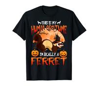 This Is My Human Costume Really A Ferret Witch Halloween T-Shirt