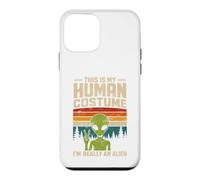 This Is My Human Costume Retro Green Alien Peace Sign UFO Case for iPhone 12 mini