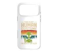 This Is My Human Costume Retro Green Alien Peace Sign UFO Case for iPhone 17 Pro Max