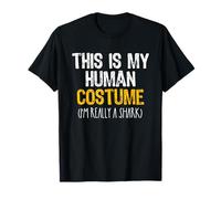 This is My Human Costume Shark Halloween Lazy Easy T-Shirt