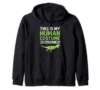 This Is My Human I'm Really A T-Rex Halloween Dinosaur Lover Zip Hoodie