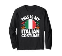 This is My Italian Costume Italy Flag Easy Halloween Costume Long Sleeve T-Shirt