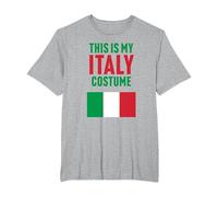 This is My Italy Costume T-Shirt, Men's Big and Tall, Heather Grey, 4X Tall
