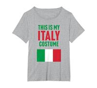 This is My Italy Costume T-Shirt, Women's Plus, Heather Grey, 1X
