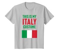 This is My Italy Costume T-Shirt, Youth, Silver Grey, 3T