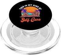 This is My Kind Of Self Care Bigfoot At The Beach Sasquatch PopSockets PopGrip for MagSafe